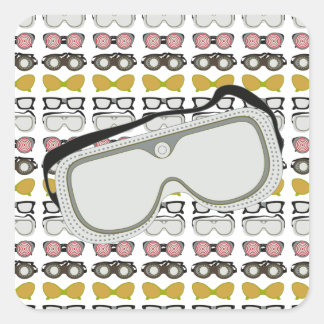 Pegatina Cuadrada Goggles de seguridad