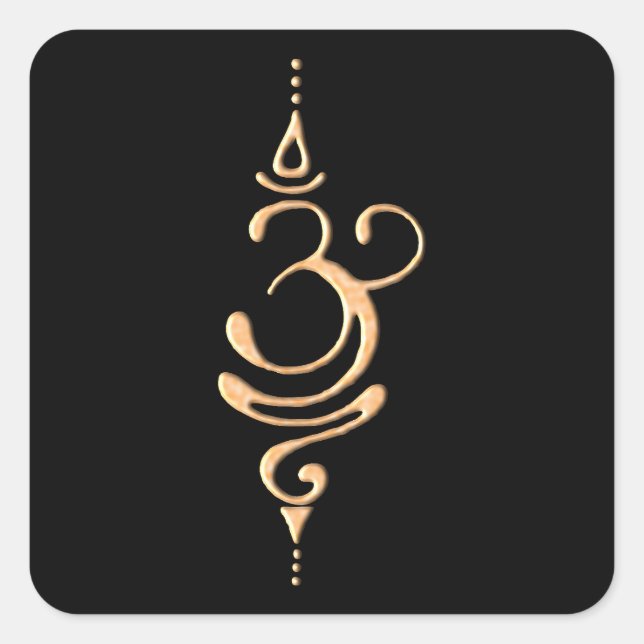 Pegatina Cuadrada Gold Breathe  (Anverso)