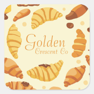 Pegatina Cuadrada Golden Crescent Co