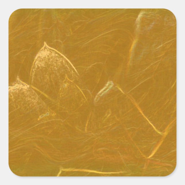 PEGATINA CUADRADA GOLDEN LOTUS2 (Anverso)
