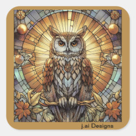 Pegatina Cuadrada Golden Nocturne