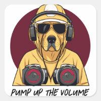 Golden Retriever vestido de DJ