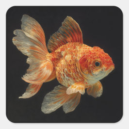 Pegatina Cuadrada Goldfish