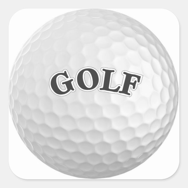 Pegatina Cuadrada Golf (Anverso)