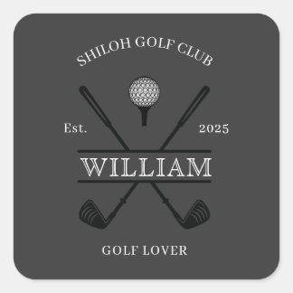 Pegatina Cuadrada Golf Lover Cross Club
