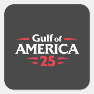 Pegatina Cuadrada Golfo de América Patriótico Americano Trump Bander