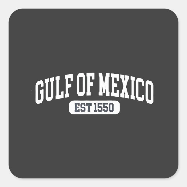 Pegatina Cuadrada Golfo de México desde el humor estadounidense de 1 (Anverso)