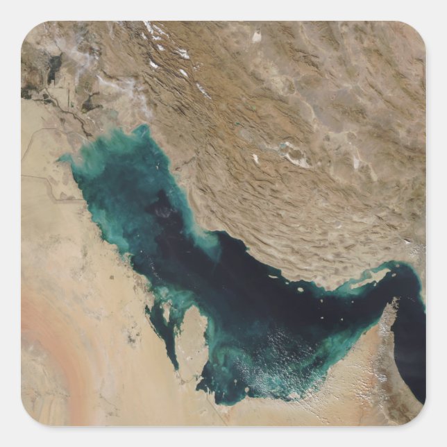 Pegatina Cuadrada Golfo Pérsico (Anverso)