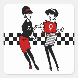 Pegatina Cuadrada Golpe Betty y golpe de Betty