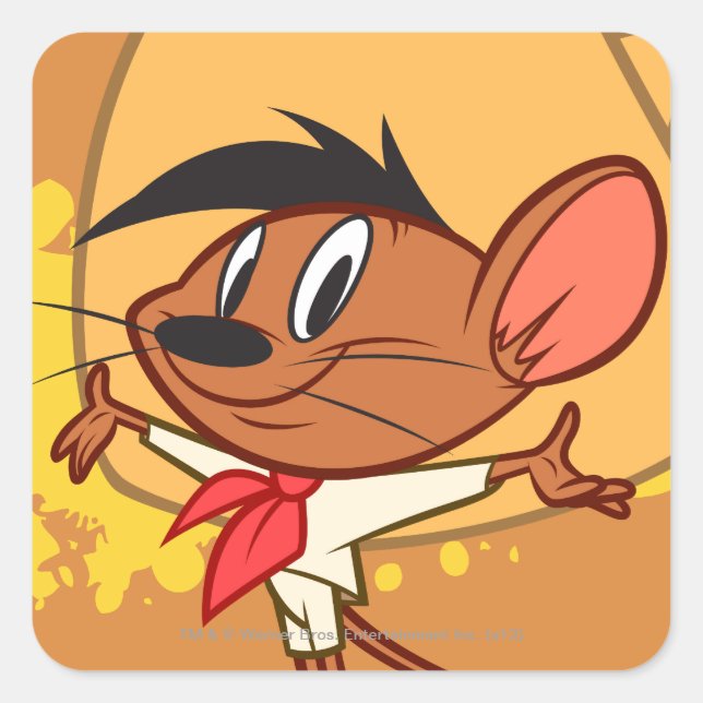 Pegatina Cuadrada Gonzales Arms Out (Anverso)