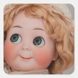 Pegatina Cuadrada Googly Chica