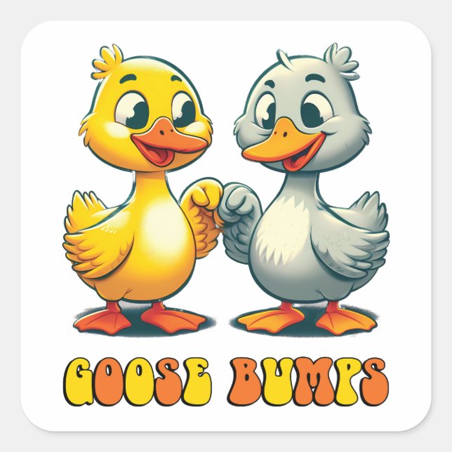 Pegatina Cuadrada Goose Bump (Anverso)