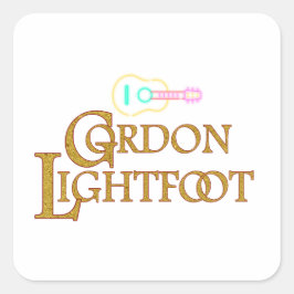 Pegatina Cuadrada Gordon Lightfoot | Tributo a la leyenda