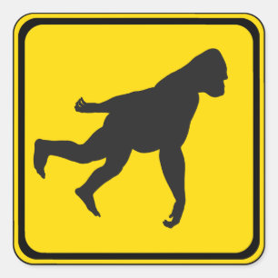 Pegatina Cuadrada ¡Gorilla Xing!