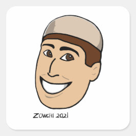 Pegatina Cuadrada Gorra de Kolah Namadi