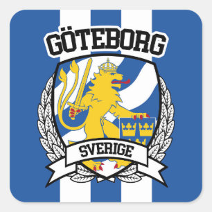 Pegatina Cuadrada Göteborg