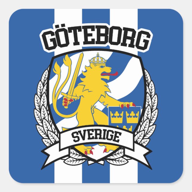 Pegatina Cuadrada Göteborg (Anverso)