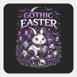 Pegatina Cuadrada Gothic Easter