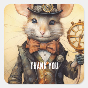 Pegatina Cuadrada Goudawhisk steampunk