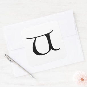 Pegatina Cuadrada Goudy-Lombardic gótico versal mayúscula letra U