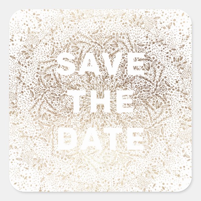 Pegatina Cuadrada Grabado en relieve, grabada en relieve, relieve |  (Anverso)