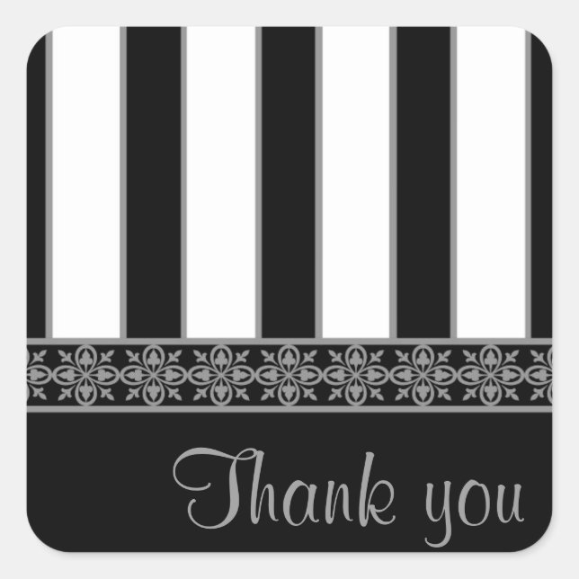 Pegatina Cuadrada Gracias (Anverso)