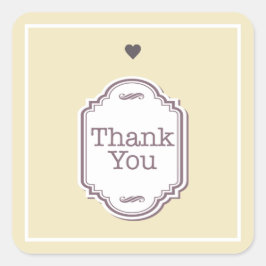 Pegatina Cuadrada Gracias