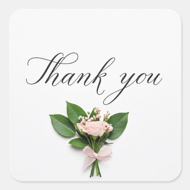 Pegatina Cuadrada Gracias (Anverso)