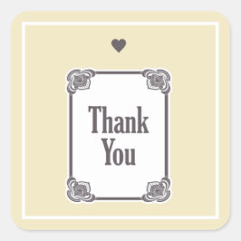 Pegatina Cuadrada Gracias