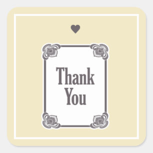 Pegatina Cuadrada Gracias