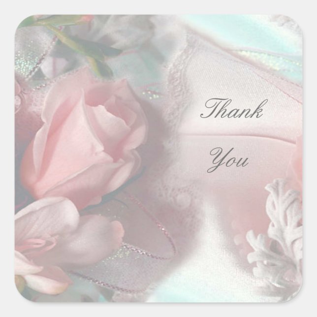 Pegatina Cuadrada Gracias (Anverso)