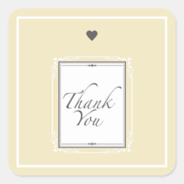 Pegatina Cuadrada Gracias