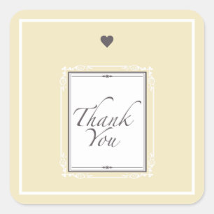 Pegatina Cuadrada Gracias