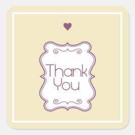 Pegatina Cuadrada Gracias