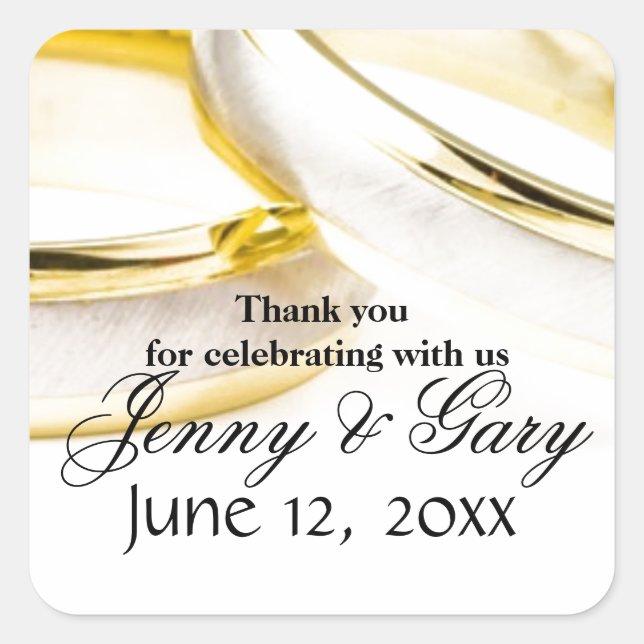 Pegatina Cuadrada Gracias (Anverso)