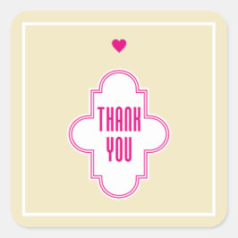 Pegatina Cuadrada Gracias