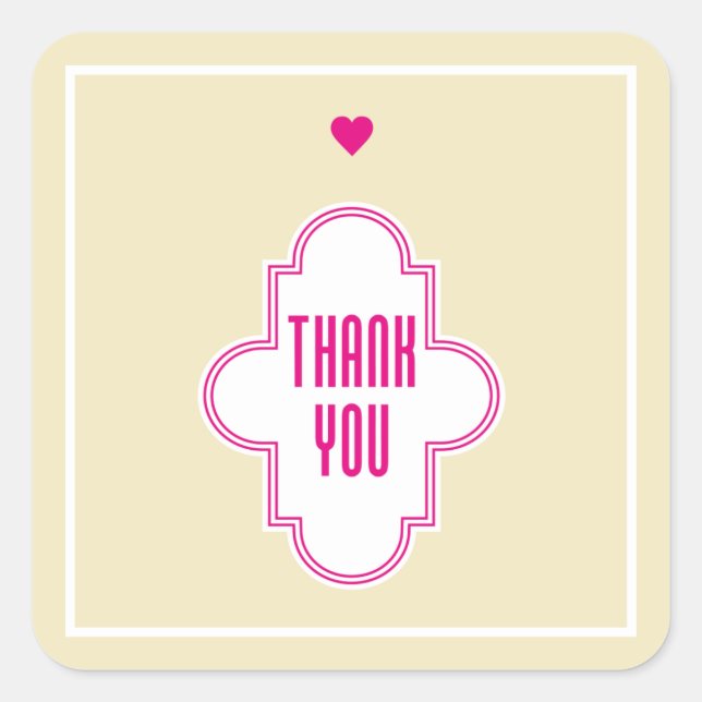 Pegatina Cuadrada Gracias (Anverso)