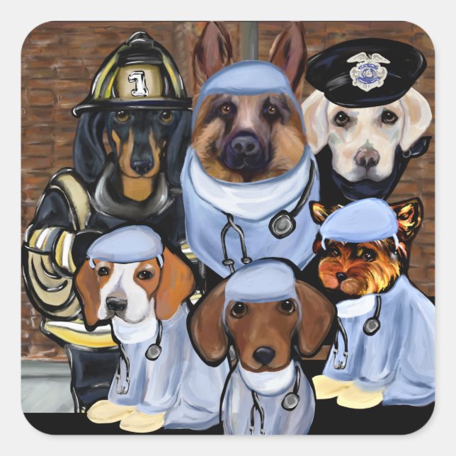 PEGATINA CUADRADA GRACIAS (Anverso)