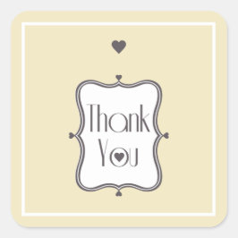 Pegatina Cuadrada Gracias