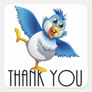 Pegatina Cuadrada Gracias