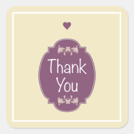 Pegatina Cuadrada Gracias