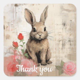 Pegatina Cuadrada Gracias 16