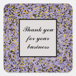 Pegatina Cuadrada Gracias a la Apreciación del cliente de Business M