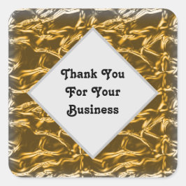 Pegatina Cuadrada Gracias a la Apreciación Metálica del Cliente Empr