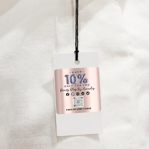 Pegatina Cuadrada Gracias a la compra 10% de descuento del Rosa de C