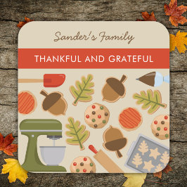 PEGATINA CUADRADA GRACIAS A LOS COOKIES GRACIAS Y AGRADECIDOS