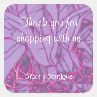Pegatina Cuadrada Gracias a los negocios