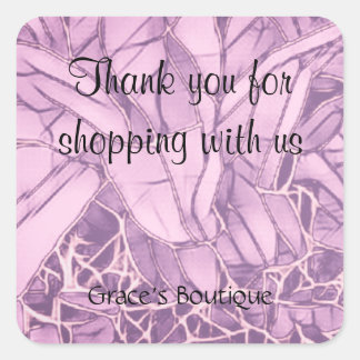 Pegatina Cuadrada Gracias a los negocios