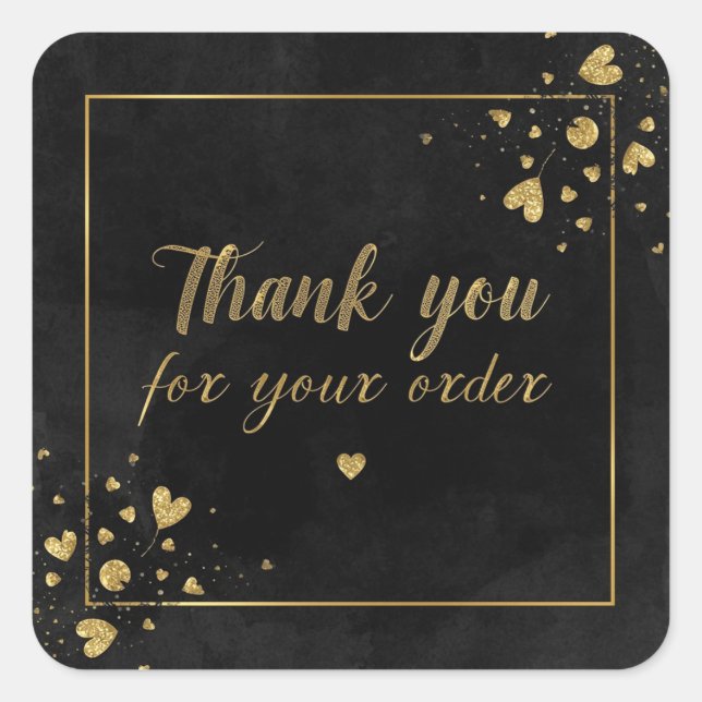 Pegatina Cuadrada Gracias, agitador (Anverso)