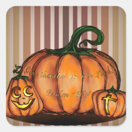 Pegatina Cuadrada Gracias al Señor